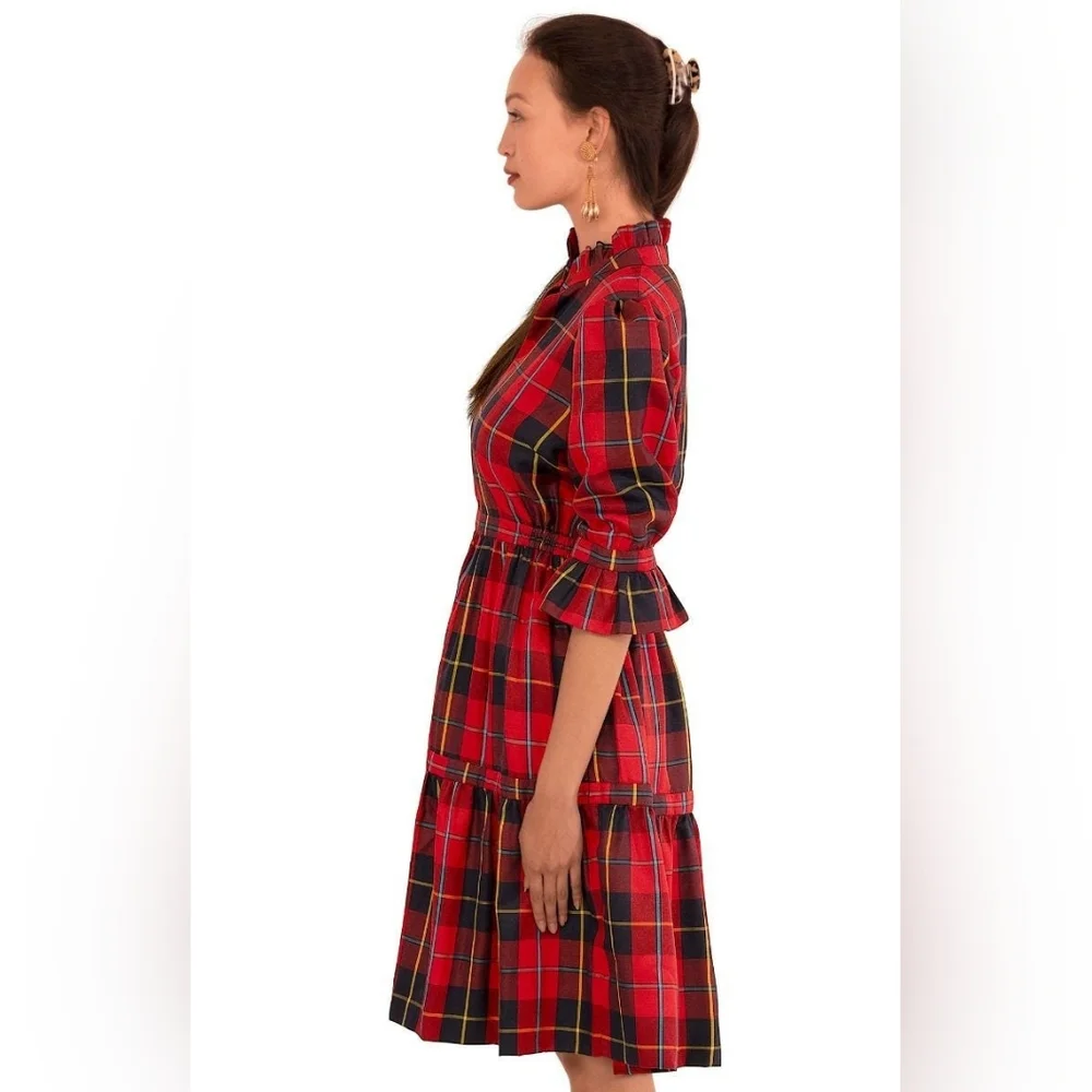 Plaid Ruffle Dress - Picture 3 of 11